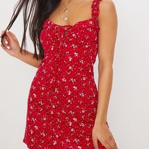 Floral print mini shift dress